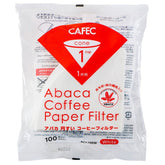 Cafec 1 Cup Abaca Filter Paper 100 Pack - Barista Supplies